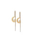 1 Paar Damen Ohrringe Durchzieher Mond Stern Anhänger Ohrringe Ohrstecker Chirurgenstahl Gold Schwarz Roségold Silber