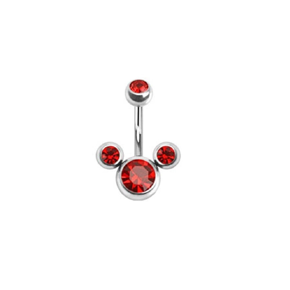 Bauchnabelpiercing 3 Blasen Stab 1,6mm 10mm Nabelpiercing Edelstahl Chirurgenstahl Bananabell Zirkonia viele Farben