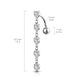 Bauchnabelpiercing 5 Kristall Herzen-Anhänger Nabelpiercing Chirurgenstahl Bananabell Silber Gold Roségold Clear Stab 1,6/10mm