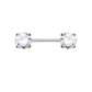 Brustwarzenpiercing 2 Grosse RUNDE ZIRKONIA Brustpiercing Nippelpiercing Edelstahl viele Farben Stab 1,6mm 12+mm
