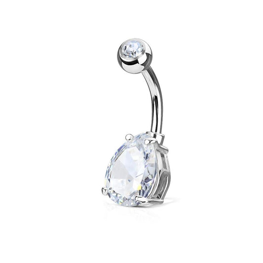 Bauchnabelpiercing 1,6mm 10mm Träne 7mm Nabelpiercing Edelstahl Chirurgenstahl Bananabell Zirkonia Gold Silber Roségold