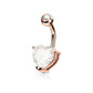 Bauchnabelpiercing 1,6mm 10mm Herz 7mm Nabelpiercing Edelstahl Chirurgenstahl Bananabell Zirkonia Gold Silber Roségold