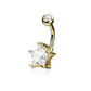 Bauchnabelpiercing 1,6mm 10mm Stern 7mm Nabelpiercing Edelstahl Chirurgenstahl Bananabell Zirkonia Gold Silber Roségold