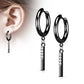 1 Paar Damen Creolen Ohrhänger Anhänger 4 Zirkonia Clear Ohrringe Ohrstecker Silber Gold Schwarz Roségold