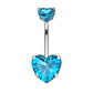 Bauchnabelpiercing Glitzernde Herzen Nabelpiercing Chirurgenstahl Bananabell viele Farben Stab 1,6/10mm