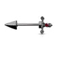 Brustwarzenpiercing roter Kristall Dolch Brustpiercing Nippelpiercing Chirurgenstahl Silber Gold Schwarz Stab 1,6/14mm