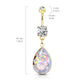 Bauchnabelpiercing Glitzer Opal Tropfen-Anhänger Nabelpiercing Chirurgenstahl Bananabell Silber Gold Roségold Clear Stab 1,6/10mm