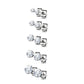 5 Paar Ohringe Runder Zirkonia 3mm 4mm 5mm 6mm 7mm Ohrringe Ohrstecker Chirurgenstahl Silber Gold Schwarz