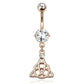 Bauchnabelpiercing KELTISCHER Knoten Anhänger 1,6mm 10mm Nabelpiercing Chirurgenstahl Bananabell Zirkonia Karat Gold Silber