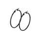 1 Paar Damen CREOLEN Ohrringe Ohrstecker Chirurgenstahl Schwarz 10 15 20 25 30 35 40 45 50 55 60 65 70 75 mm
