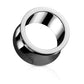 Ohrtunnel Silber Hand-Poliert Chirurgenstahl Ohrpiercing Ohrschmuck Plug Sattelverschluss 6-25mm