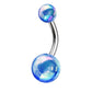 Bauchnabelpiercing Metallic Kugeln Nabelpiercing Chirurgenstahl Bananabell Acryl Silber Lila Blau Pink Weiß Regenbogen Stab 1,6/10mm