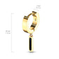 1 Paar Damen CREOLEN Anhänger schwarzer Balken Ohrringe Ohrstecker Chirurgenstahl Gold Roségold 28mm