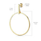 1 Paar Damen Ohrstecker Balken Anhänger Ring rund Ohrringe Chirurgenstahl Steckerverschluss Silber Gold