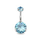 Bauchnabelpiercing GROSSER ZIRKONIA 1,6mm 10mm Nabelpiercing Chirurgenstahl Banabell viele Farben