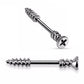Schraube Brustwarzenpiercing Intimpiercing Brustpiercing Nippelpiercing Edelstahl HÄMATIT Gold Silber 1,6mm 11mm