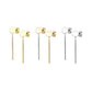 1 Paar Damen Ohrstecker Runde Platte Anhänger Balken Ohrringe Chirurgenstahl Silber Gold Roségold
