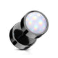 Fake Ohrplug leuchtender Stein Opal-Effekt Ohrpiercing Ohrschmuck Chirurgenstahl Schraubverschluss viele Farben 8mm