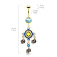 Bauchnabelpiercing AZTEKEN-Design Nabelpiercing Chirurgenstahl Bananabell Gold Silber viele Farben Stab 1,6/10mm