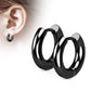1 Paar Damen Creolen 3mm Breite 8/10mm Durchmesser Chirurgenstahl Ohrringe Ohrstecker viele Farben