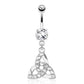 Bauchnabelpiercing KELTISCHER Knoten Anhänger 1,6mm 10mm Nabelpiercing Chirurgenstahl Bananabell Zirkonia Karat Gold Silber