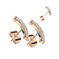 1 Paar Damen Ohrstecker Zirkonia Bogen Clear Chirurgenstahl Ohrringe Ohrhänger Silber Gold Roségold