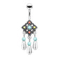 Bauchnabelpiercing AZTEKEN-Design Nabelpiercing Chirurgenstahl Bananabell Gold Silber viele Farben Stab 1,6/10mm