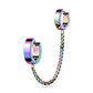 1 Knorpel Doppel-Creole Kette Cartilage Labret Piercings Tragus viele Farben Edelstahl Klick-Verschluss