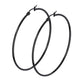1 Paar Damen CREOLEN Ohrringe Ohrstecker Chirurgenstahl Schwarz 10 15 20 25 30 35 40 45 50 55 60 65 70 75 mm