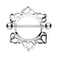 Schild Ring TRIBAL Brustwarzenpiercing Intimpiercing Brustpiercing Nippelpiercing Edelstahl Silber 1,6mm 19mm
