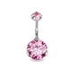 Bauchnabelpiercing GROSSER ZIRKONIA 1,6mm 10mm Nabelpiercing Chirurgenstahl Banabell viele Farben