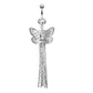 Bauchnabelpiercing Schmetterling Anhänger 1,6mm 10mm Nabelpiercing Chirurgenstahl Bananabell Zirkonia 14 Karat Gold Fimo Clear