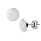 1 Paar Ohringe Ohrringe Set Stecker Edelstahl Chirurgenstahl Rund Round gebürstet Top silber roségold gold