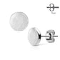 1 Paar Ohringe Ohrringe Set Stecker Edelstahl Chirurgenstahl Rund Round gebürstet Top silber roségold gold