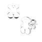 1 Paar Ohrringe Set Ohrstecker Edelstahl Chirurgenstahl Teddy Bär gold silber