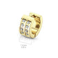 1 Paar Damen CREOLE 8 Zirkonia Clear Ohrringe Ohrstecker Chirurgenstahl Gold Schwarz Roségold Silber 7mm