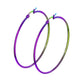 1 Paar Damen CREOLEN Ohrringe Ohrstecker Chirurgenstahl Regenbogen 10 15 20 25 30 35 40 45 50 55 60 65 70 75 mm