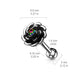 1 Knorpel Ohrstecker Blume Zirkonia Farben Cartilage Labret Piercing Tragus Silber Edelstahl Schraubverschluss Steg 6/1,2mm