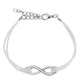 Wickelarmband KLEINE UNENDLICHKEITS-Schleife Länge 260mm Breite 1,60mm verstellbar Karabinerverschluss Kunstleder Infinity