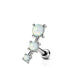 Knorpel Ohrstecker Dreifach Opal Cartilage Labret Piercings Tragus Silber Blau Weiß Grün Pink Lila Edelstahl Schraubverschluss