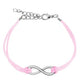 Wickelarmband KLEINE UNENDLICHKEITS-Schleife Länge 260mm Breite 1,60mm verstellbar Karabinerverschluss Kunstleder Infinity
