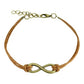 Wickelarmband KLEINE UNENDLICHKEITS-Schleife Länge 260mm Breite 1,60mm verstellbar Karabinerverschluss Kunstleder Infinity