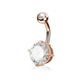 Bauchnabelpiercing 1,6mm 8mm Kugel 5mm Nabelpiercing Edelstahl Chirurgenstahl Bananabell Zirkonia Gold Silber Roségold