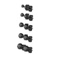 5 Paar Ohringe Runder Zirkonia 3mm 4mm 5mm 6mm 7mm Ohrringe Ohrstecker Chirurgenstahl Silber Gold Schwarz