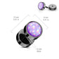 Fake Ohrplug leuchtender Stein Opal-Effekt Ohrpiercing Ohrschmuck Chirurgenstahl Schraubverschluss viele Farben 8mm