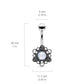 Bauchnabelpiercing Opal-Optik Antik-Silber Nabelpiercing Chirurgenstahl Bananabell Silber Rosa Grün Weiß Stab 1,6/10mm
