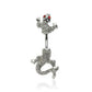 Bauchnabelpiercing 1,6mm 10mm Exotische Tiere Nabelpiercing Edelstahl Chirurgenstahl Bananabell Zirkonia Silber Gold Roségold