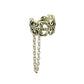 Ohrklemme KELTISCHES HERZ KETTEN-ANHÄNGER Ohrringe Ohrclip Fake-Piercing Messing Silber Gold