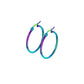 1 Paar Damen CREOLEN Ohrringe Ohrstecker Chirurgenstahl Regenbogen 10 15 20 25 30 35 40 45 50 55 60 65 70 75 mm