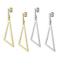 1 Paar Damen Ohrstecker Balken Anhänger Triangel Ohrringe Chirurgenstahl Steckerverschluss Silber Gold